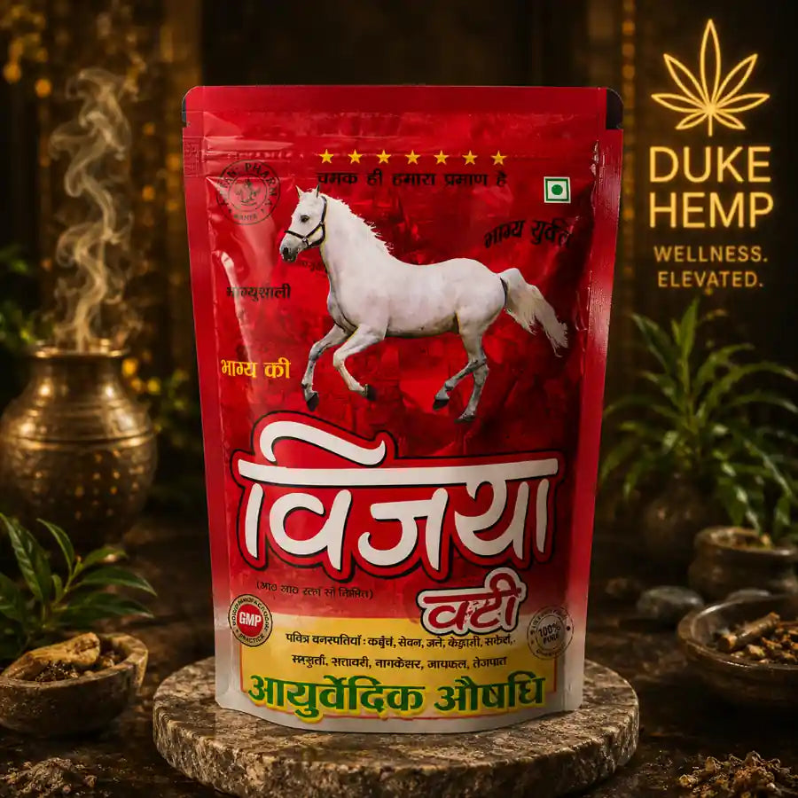 Vijaya Vati Bhang Goli by Duke Hemp premium traditional bhang preparation in luxury packaging